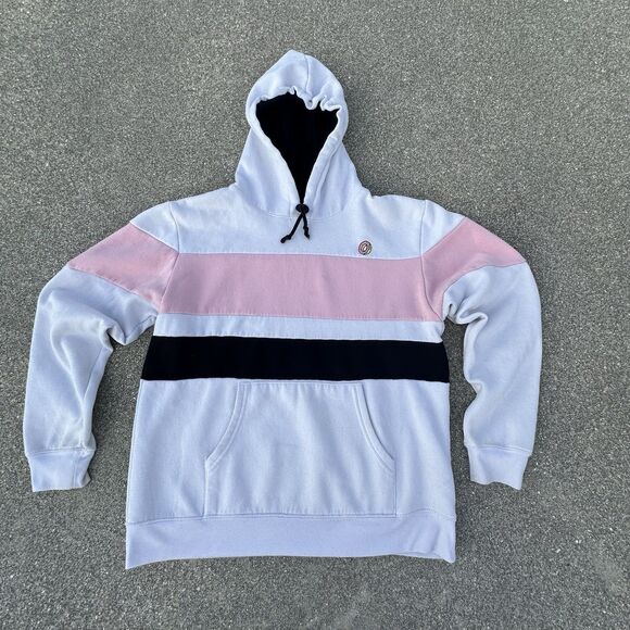 OFWGKTA Odd Future Donut Hoodie Mens Medium Pullover Sweatshirt White Pink - Picture 1 of 6
